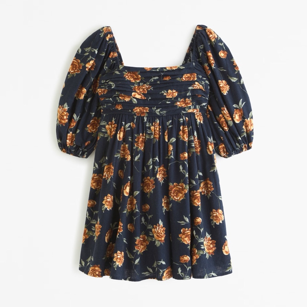 emerson linen-blend puff sleeve mini dress